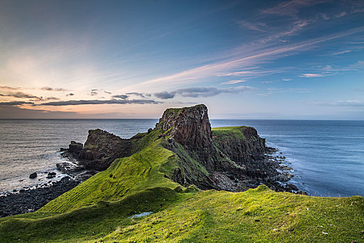岩石海岸,斯凯岛,内赫布里底群岛,苏格兰,英国,欧洲