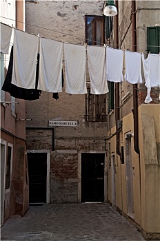 洗衣服,威尼斯,意大利