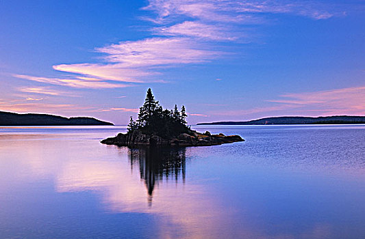 苏必利尔湖,黎明,靠近,安大略省,加拿大