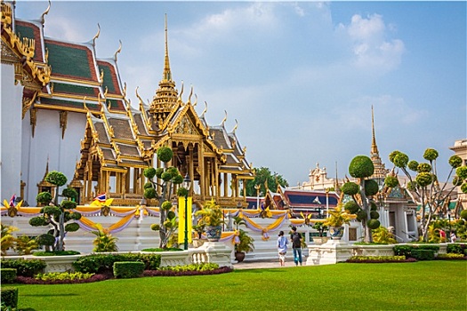 屋顶,寺院,玉佛寺,曼谷,泰国