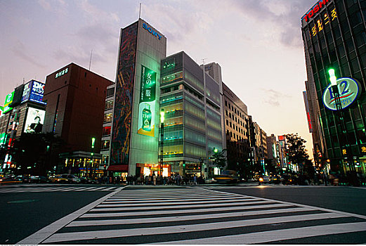 城市,交叉,东京,日本