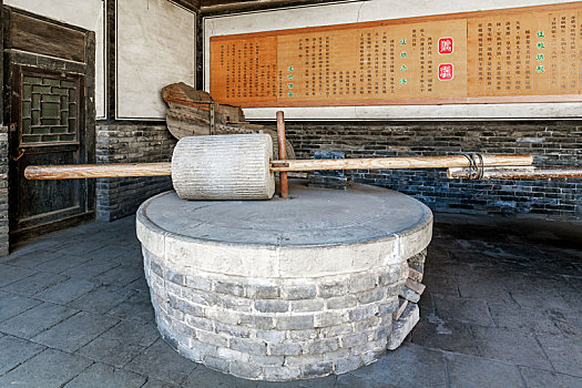 古代磨坊,拍摄于山西平遥古城县衙内宅区