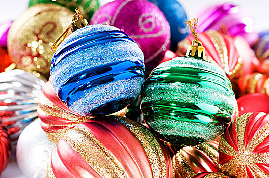 彩色,圣诞装饰,光泽,背景