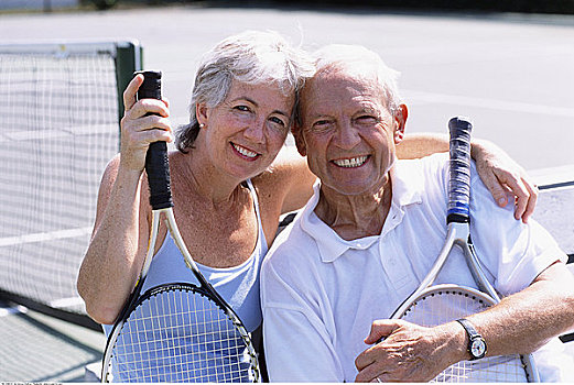 伴侣,玩,网球
