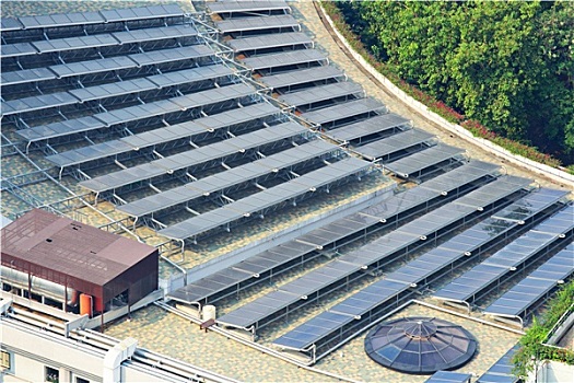 太阳能电池板,房顶,上面