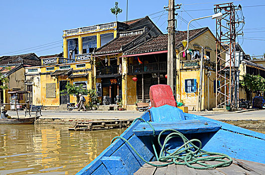 船,河,会安,越南,东南亚