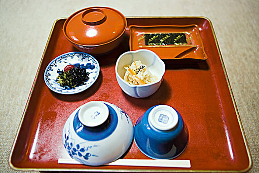 日本,食物,托盘,海草,卷心菜