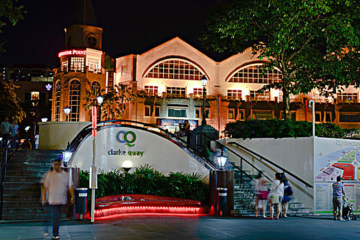 新加坡河,入口,聚会,区域,克拉码头,夜晚,新加坡,东南亚,亚洲