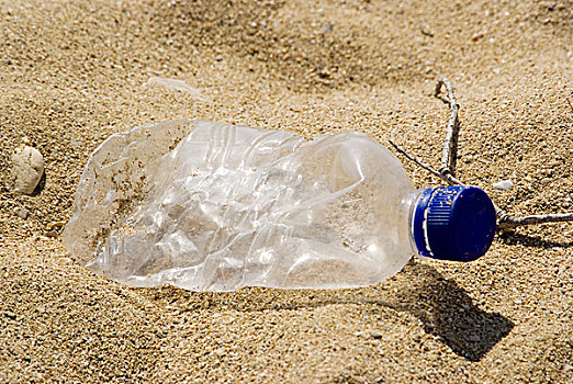 空,塑料瓶,沙子