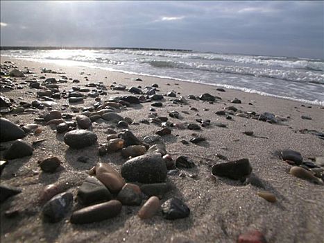 波罗的海,海滩,石头