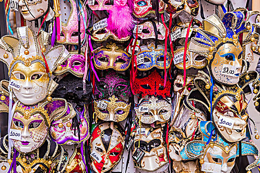 威尼斯,面具,销售,摊亭,意大利,欧洲