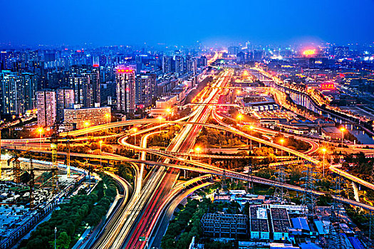 北京四惠桥夜景