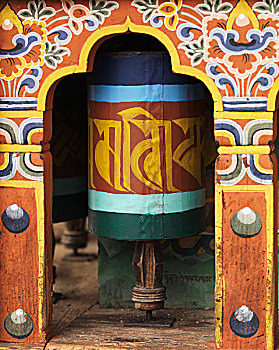 转经轮,庙宇,不丹