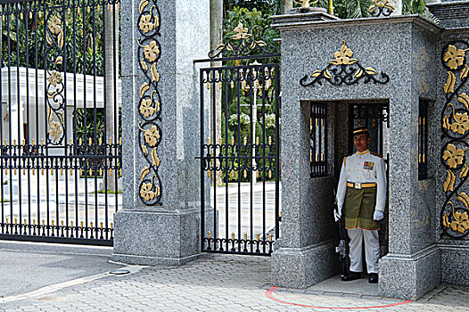 守卫,入口,皇家,住宅,吉隆坡,马来西亚,亚洲