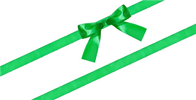 绿色,蝴蝶结,打结,两个,斜,丝绸,带,隔绝