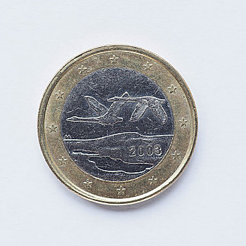 芬兰,1欧元,硬币