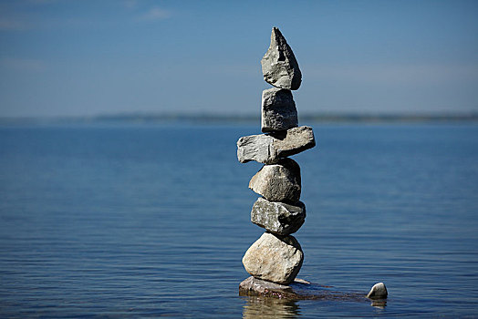 石刻,圣劳伦斯河,魁北克省,加拿大,北美