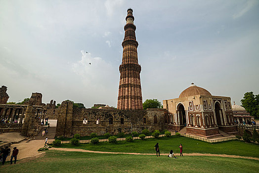 塔,古老,伊斯兰,纪念建筑,新德里,德里,印度,亚洲