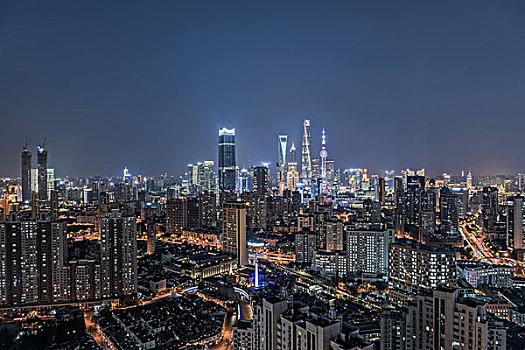 上海城市风景夜景