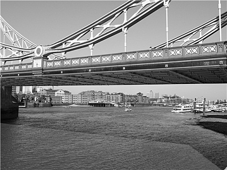 黑白,塔桥,伦敦