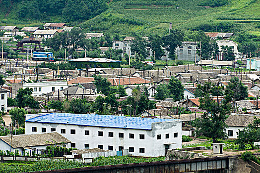 朝鲜南阳市建筑景观