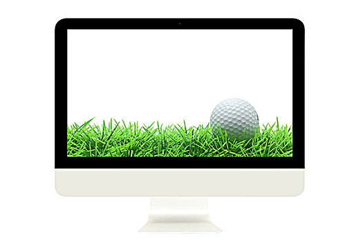 高尔夫球,草地,现代,显示器