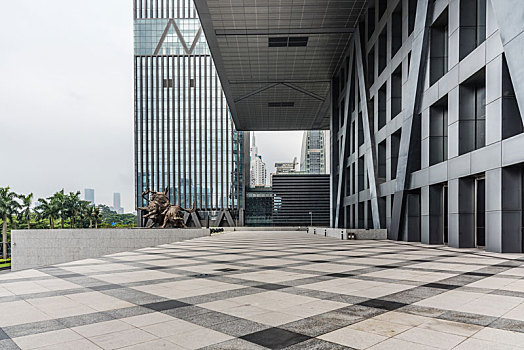 中国广东省深圳市的深圳证券交易所建筑外景
