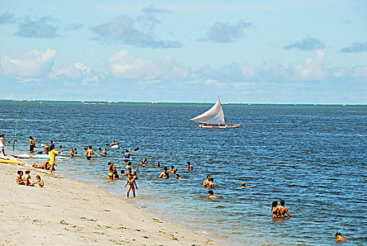 brazil,pernambuco,ilha,de,itamaraca,people,having,fun,at,forte,orange,beach