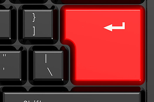 红色,回车键,黑色背景,键盘