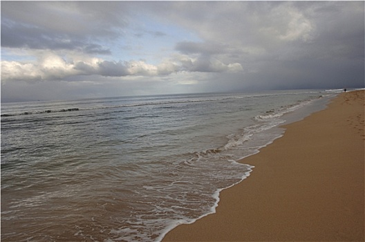 波浪,海滩