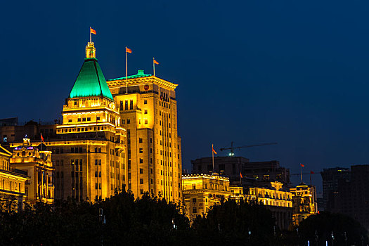 上海外滩建筑夜景