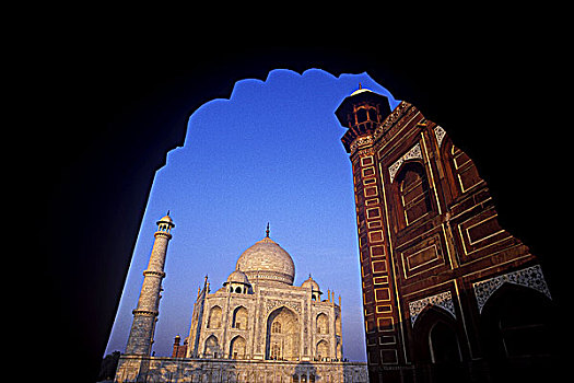 印度,北方邦,泰姬陵,建造,沙阿,框架,拱道