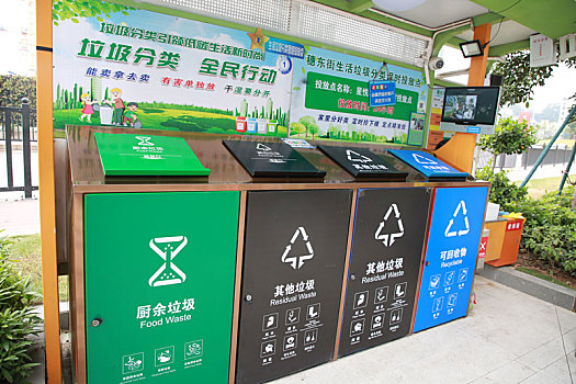 广东省广州市,垃圾分类投放成为新时尚