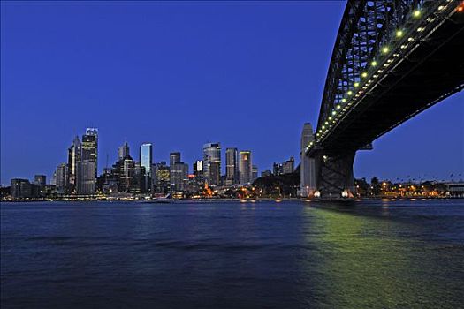 海港大桥,中央商务区,日出,悉尼,澳大利亚