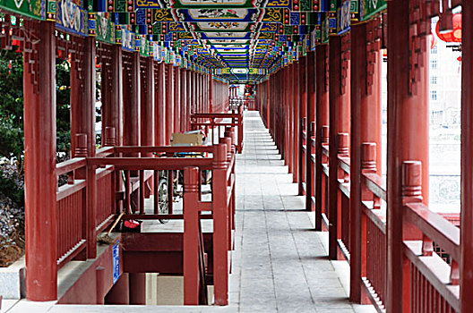 中国传统长廊建筑