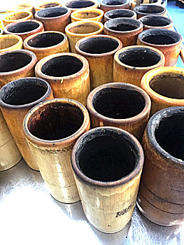 竹质的中医火罐器具