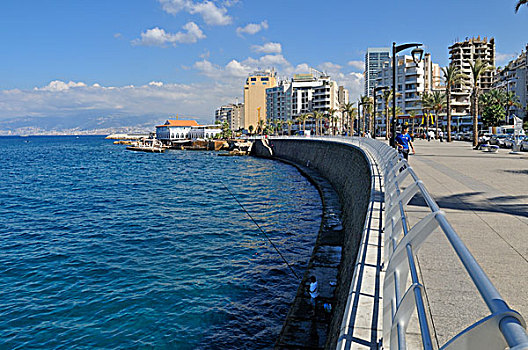 滨海路,贝鲁特,黎巴嫩,中东,西亚