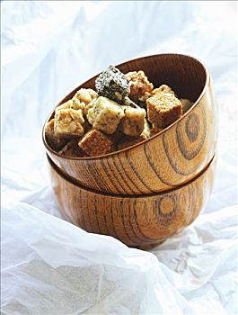日本,米饼,木碗