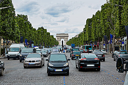 香榭丽舍大街,道路,交通,巴黎,法国