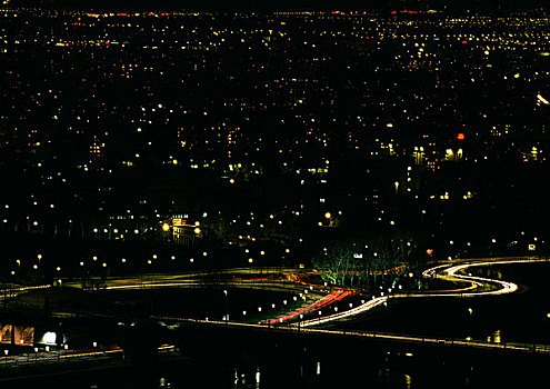 光影,汽车,旅行,城市,夜晚