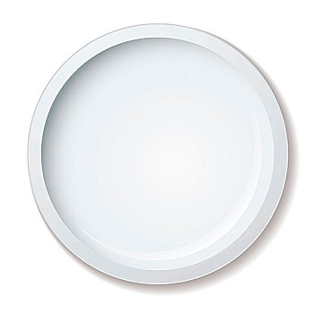 简单,清洁,白色,瓷器,餐盘,影子