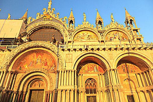 大教堂,圣马可广场,广场,威尼斯,意大利,世界遗产
