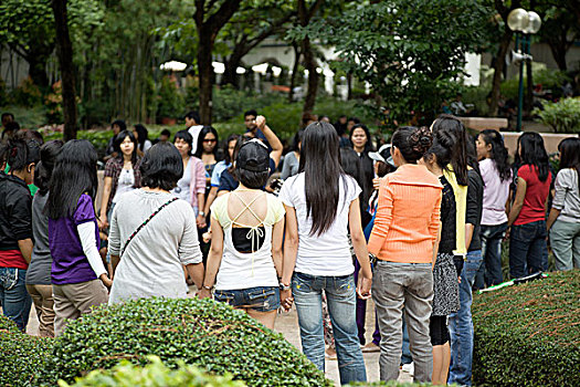 九龙,公园,星期日,香港