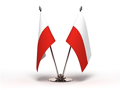 微型,旗帜,波兰,隔绝