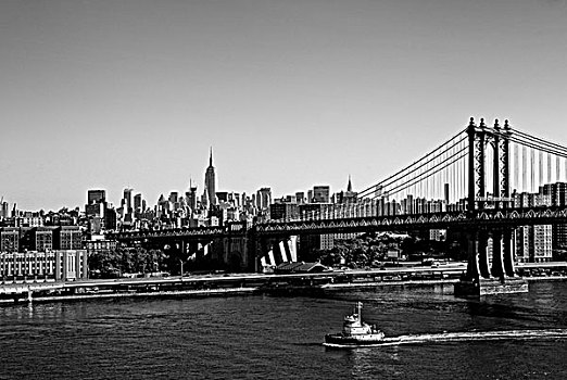 曼哈顿大桥,布鲁克林高地,纽约,美国