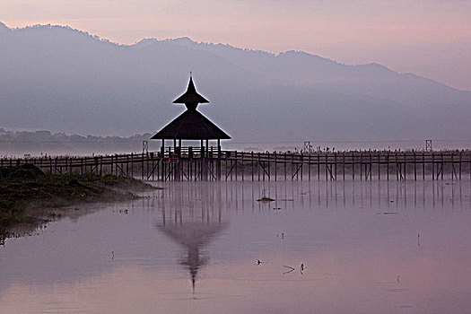 塔,茵莱湖,缅甸