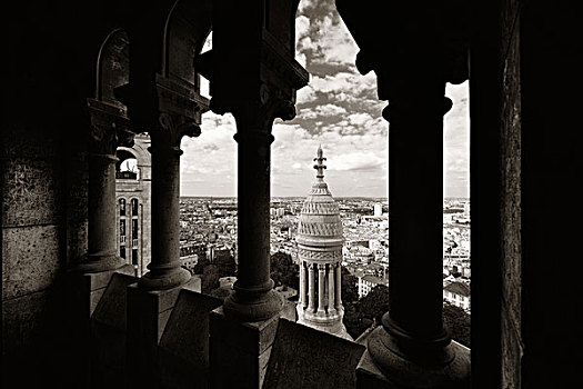 风景,上面,大教堂,巴黎,法国