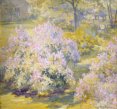 花,春天,阿爾佛雷德,油畫,美國(guó),賓夕法尼亞,費(fèi)城
