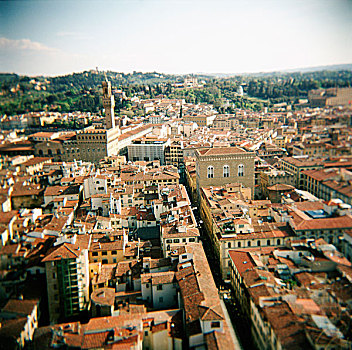 俯视,城市,佛罗伦萨,意大利
