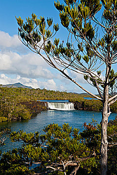 瀑布,南方,海岸,格朗德特尔,新喀里多尼亚,美拉尼西亚,南太平洋